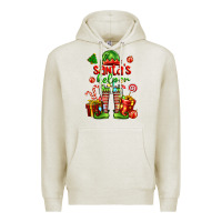 Oatmeal Heather santa s helper Premium Hoodie - FaDigitalArtStudio