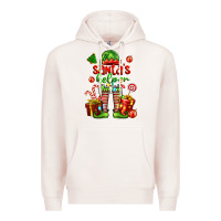 Pale Pink santa s helper Premium Hoodie - FaDigitalArtStudio