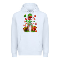 White santa s helper Premium Hoodie - FaDigitalArtStudio