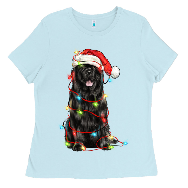 Christmas Newfoundland Dog Ladies Tee by LillyAllenDesigns | Teevron