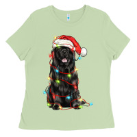 Matcha christmas newfoundland dog Ladies Tee - LillyAllenDesigns
