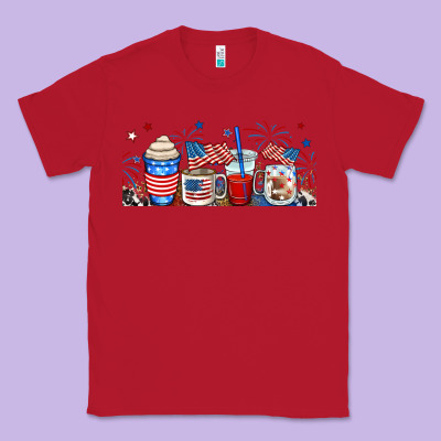 4th Of July Coffe Cups Classic Tee Designed By Ranaportraitstore