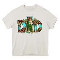 Cream dad san judas sunflower leopard turquoise Heavy Core Tee - JahusDesignShop