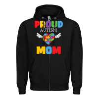 Lil Autism Mom Zipper Hoodie | Teevron