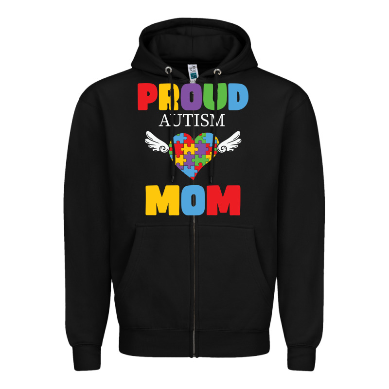 Lil Autism Mom Zipper Hoodie by CowhideDigitalArt | Teevron
