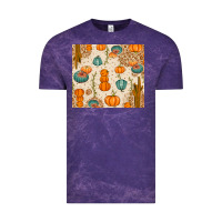 Cloud Purple Fall Pumpkins Vintage Tee - texasbilliewilder