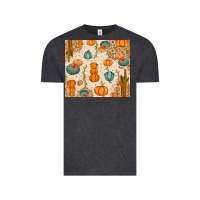 Vintage Black Fall Pumpkins Vintage Tee - texasbilliewilder