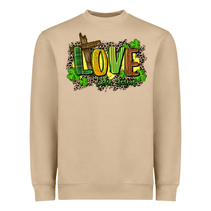 Love Like Jesus St. Patricks Heavyweight Sweatshirt by FaDigitalArtStudio | Teevron
