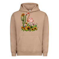 Pigment Burro flamingo with cactus and sunflowers Urban Hoodie - BarkalooDesign