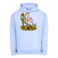 Pigment Grape Ice flamingo with cactus and sunflowers Urban Hoodie - BarkalooDesign