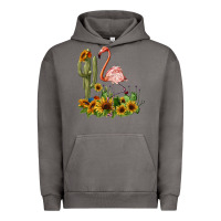 Pigment Tornado flamingo with cactus and sunflowers Urban Hoodie - BarkalooDesign