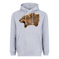 Heather Grey Puma Head Heavyweight Hoodie - LillyAllenDesigns