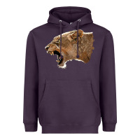 Plum Puma Head Heavyweight Hoodie - LillyAllenDesigns