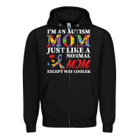 Lil Autism Mom Zipper Hoodie | Teevron