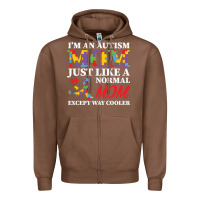 Chestnut LIL Autism Mom Zipper Hoodie - CowhideDigitalArt