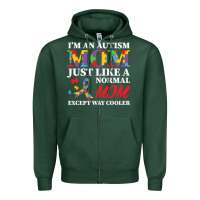 Sports Green LIL Autism Mom Zipper Hoodie - CowhideDigitalArt