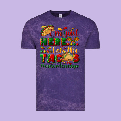 I'm Just Here For The Tacos #cincodemayo Vintage Tee Designed By Nancycooperartshop