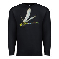 Black Blue And Yellow Dragonfly Premium Sweatshirt - LillyAllenDesigns