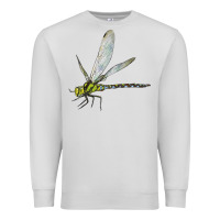 Dove Grey Blue And Yellow Dragonfly Premium Sweatshirt - LillyAllenDesigns