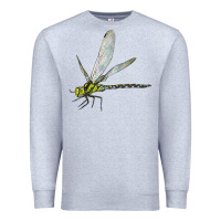 Heather Grey Blue And Yellow Dragonfly Premium Sweatshirt - LillyAllenDesigns