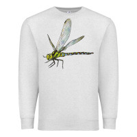Oatmeal Heather Blue And Yellow Dragonfly Premium Sweatshirt - LillyAllenDesigns