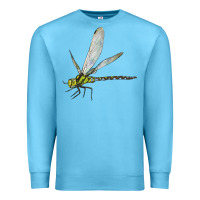 Ocean Blue Blue And Yellow Dragonfly Premium Sweatshirt - LillyAllenDesigns