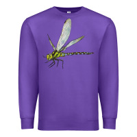 Purple Blue And Yellow Dragonfly Premium Sweatshirt - LillyAllenDesigns