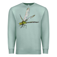 Seafoam Blue And Yellow Dragonfly Premium Sweatshirt - LillyAllenDesigns