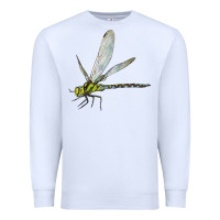 White Blue And Yellow Dragonfly Premium Sweatshirt - LillyAllenDesigns
