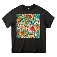 Asphalt western indian coffee cups with aztec seamless pattern bbs Heavy Core Tee - BundleAndBundleShop