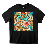 Black western indian coffee cups with aztec seamless pattern bbs Heavy Core Tee - BundleAndBundleShop