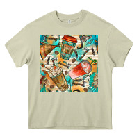 Mossy western indian coffee cups with aztec seamless pattern bbs Heavy Core Tee - BundleAndBundleShop