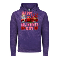 Cloud Purple Happy Valentine's day red truck Vintage Hoodie - HowdyJamesFarm