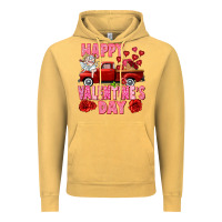 Vintage Mustard Happy Valentine's day red truck Vintage Hoodie - HowdyJamesFarm