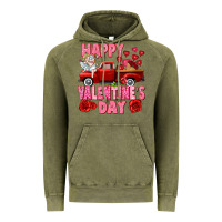 Vintage Olive Happy Valentine's day red truck Vintage Hoodie - HowdyJamesFarm