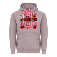 Vintage Zinc Happy Valentine's day red truck Vintage Hoodie - HowdyJamesFarm