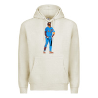 Oatmeal Heather bryce harper powder blue Premium Hoodie - lanVoArt