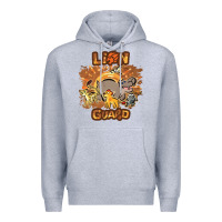 Heather Grey lion guard   cave painting Premium Hoodie - lanVoArt