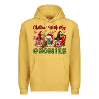 Antique Gold Chillin' With My Gnomies Premium Hoodie - FaDigitalArtStudio