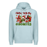 Blue Mist Chillin' With My Gnomies Premium Hoodie - FaDigitalArtStudio