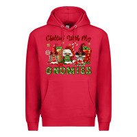 Cardinal Chillin' With My Gnomies Premium Hoodie - FaDigitalArtStudio