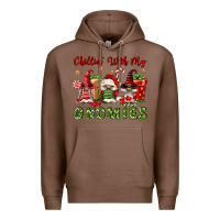 Chestnut Chillin' With My Gnomies Premium Hoodie - FaDigitalArtStudio