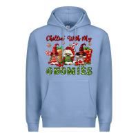 Colony Blue Chillin' With My Gnomies Premium Hoodie - FaDigitalArtStudio