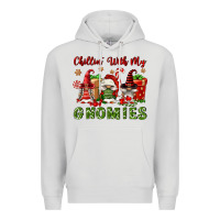 Dove Grey Chillin' With My Gnomies Premium Hoodie - FaDigitalArtStudio
