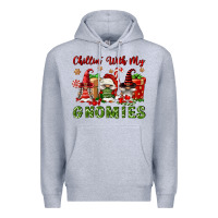 Heather Grey Chillin' With My Gnomies Premium Hoodie - FaDigitalArtStudio