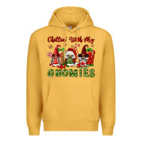 Mustard Chillin' With My Gnomies Premium Hoodie - FaDigitalArtStudio