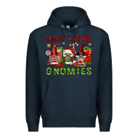 Navy Chillin' With My Gnomies Premium Hoodie - FaDigitalArtStudio