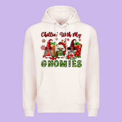 Chillin' With My Gnomies Premium Hoodie Designed By Fadigitalartstudio