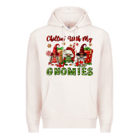 Pale Pink Chillin' With My Gnomies Premium Hoodie - FaDigitalArtStudio