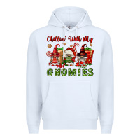 White Chillin' With My Gnomies Premium Hoodie - FaDigitalArtStudio